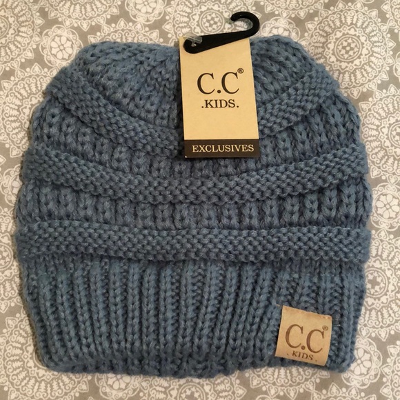 C.C Other - C.C kids denim blue crochet beanie